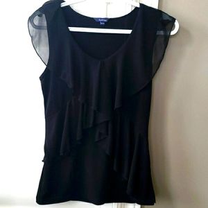 Reitmans black ruffled tank top